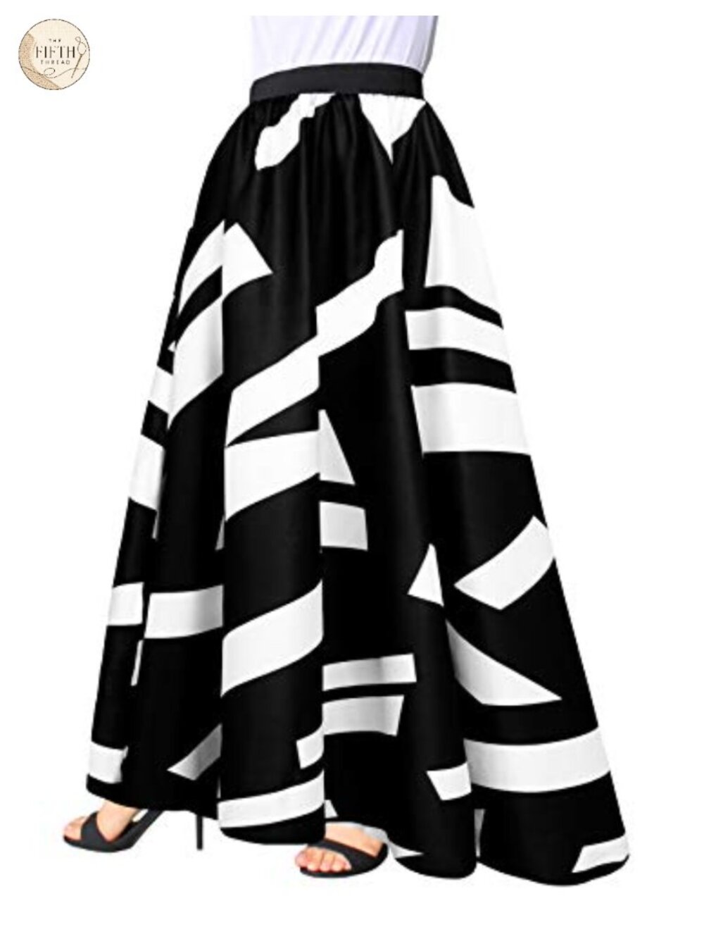 Women's Chiffon Floor Length Big Hem High Waist Maxi Skirt Beach Casual